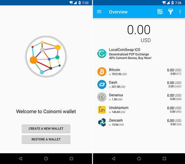 Coinomi Wallet обзор